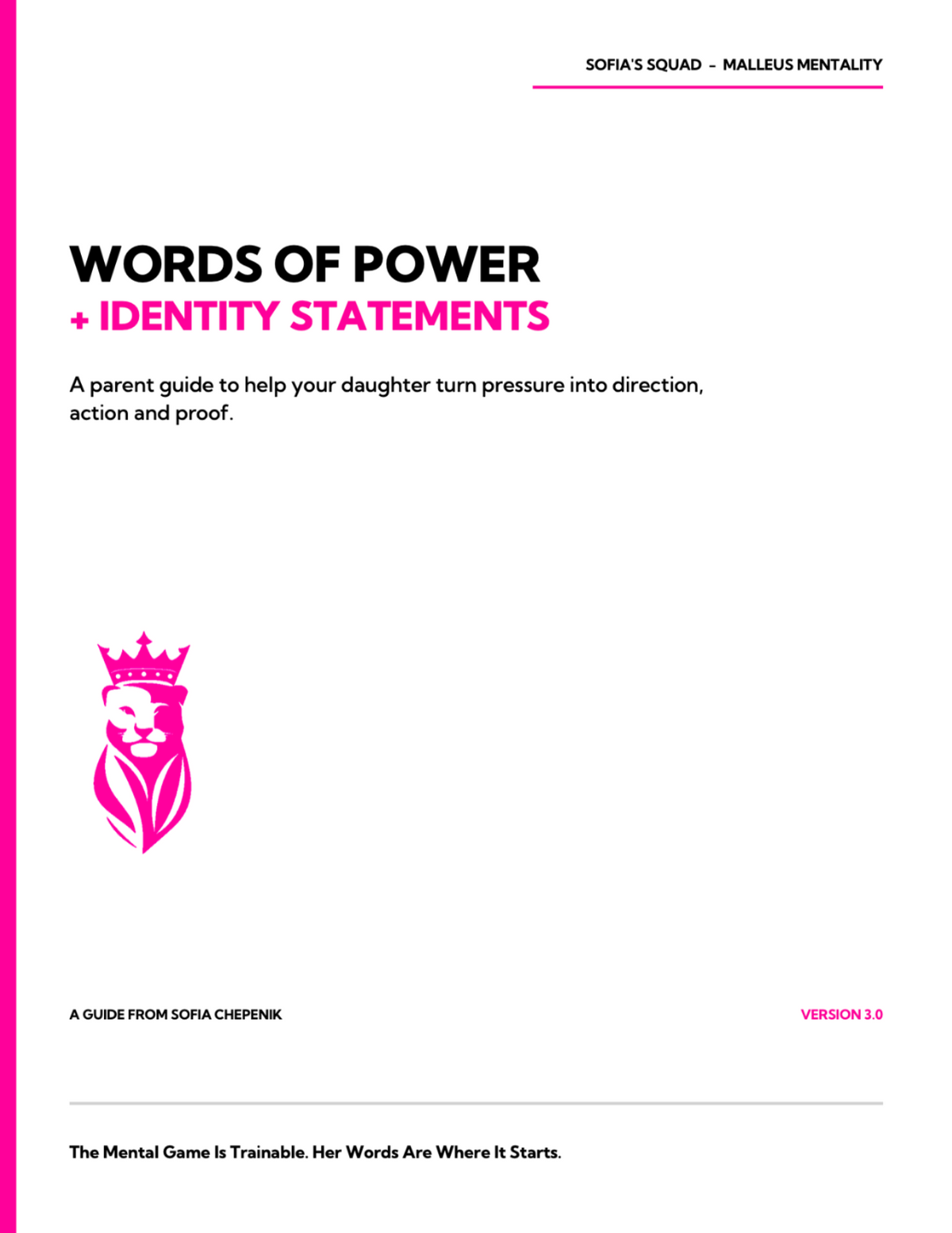 WORDS OF POWER + IDENTITY STATEMENTS' by Sofia's Squad